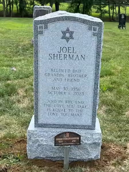 jewish single monuments - Sherman