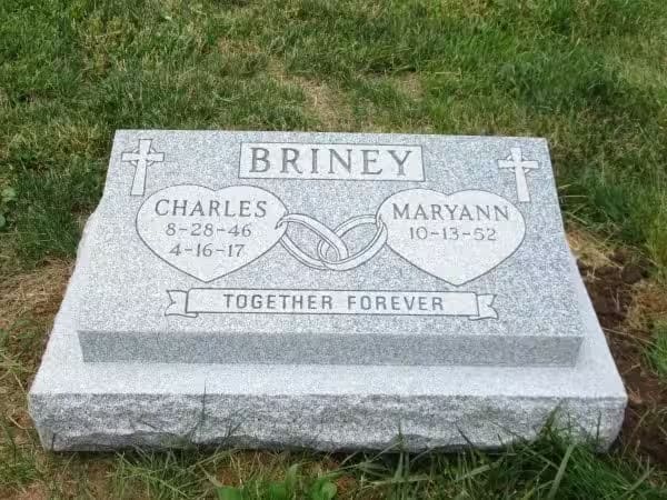 cemetery markers - Briney