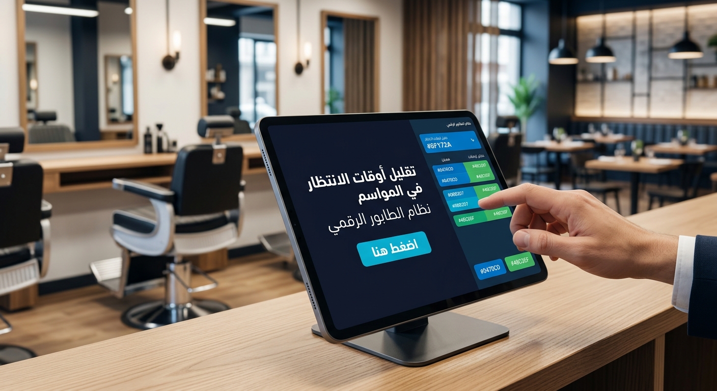تقليل أوقات الانتظار في المواسم باستخدام نظام الطابور الرقمي