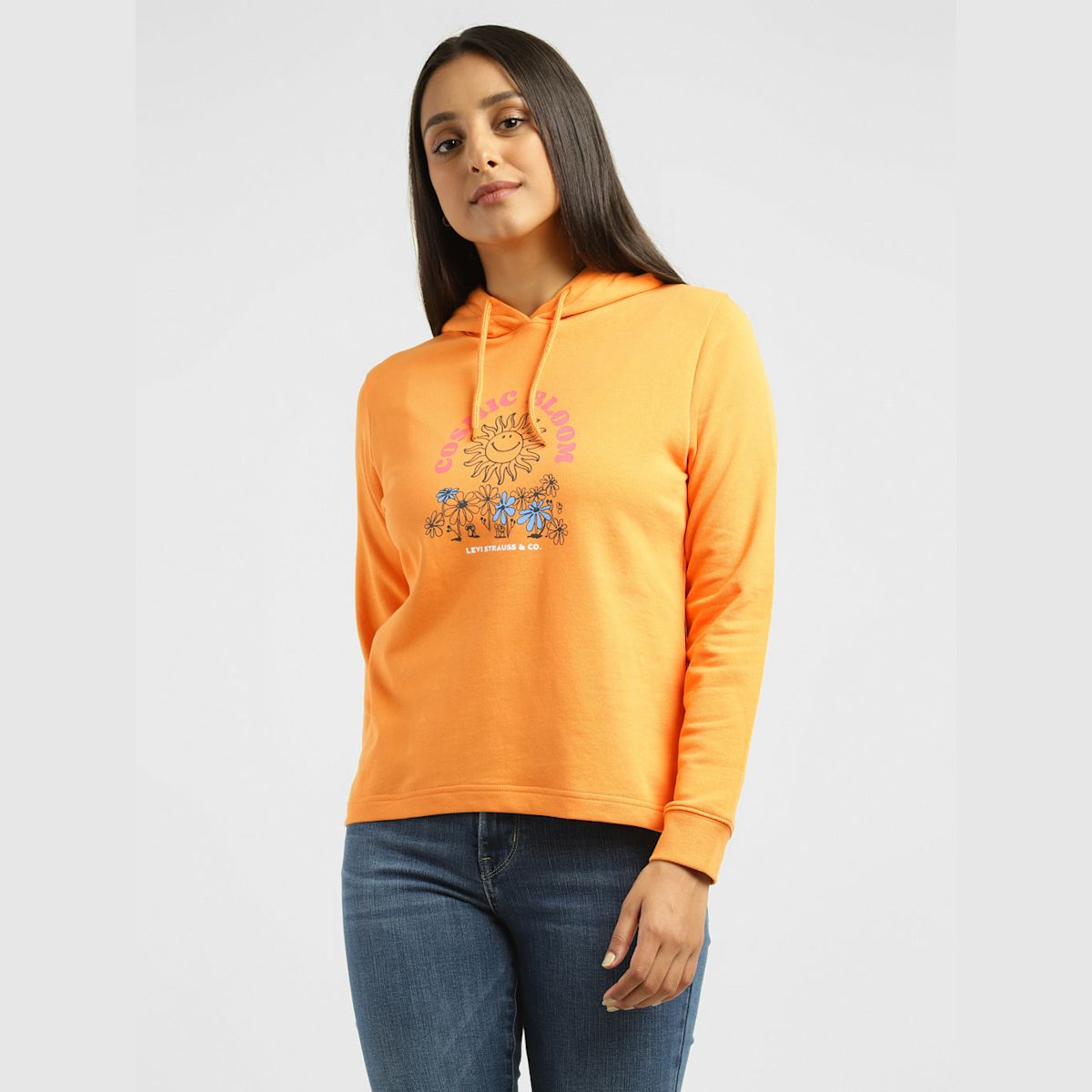 Yellow hooded sweatshirt women's 2025