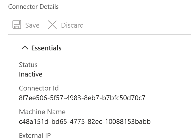 Connector ID UUID shown in Azure Portal