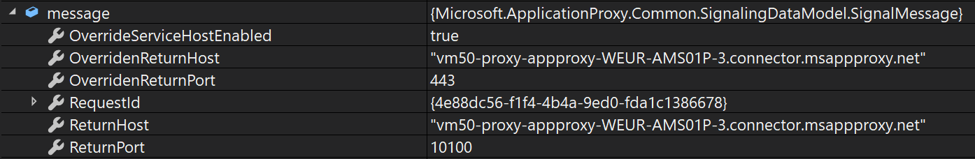 message Object Variables