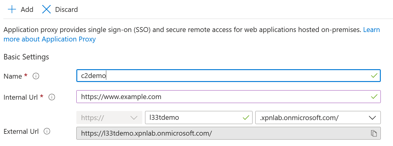 Adding a new Application in Azure Portal