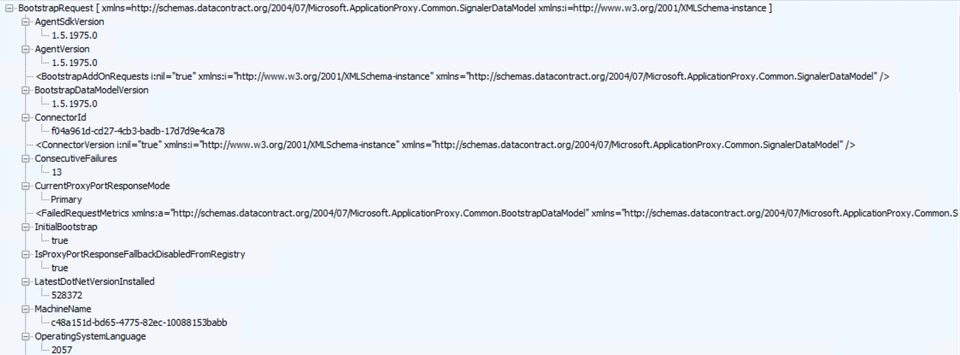 Application Proxy bootstrap request
