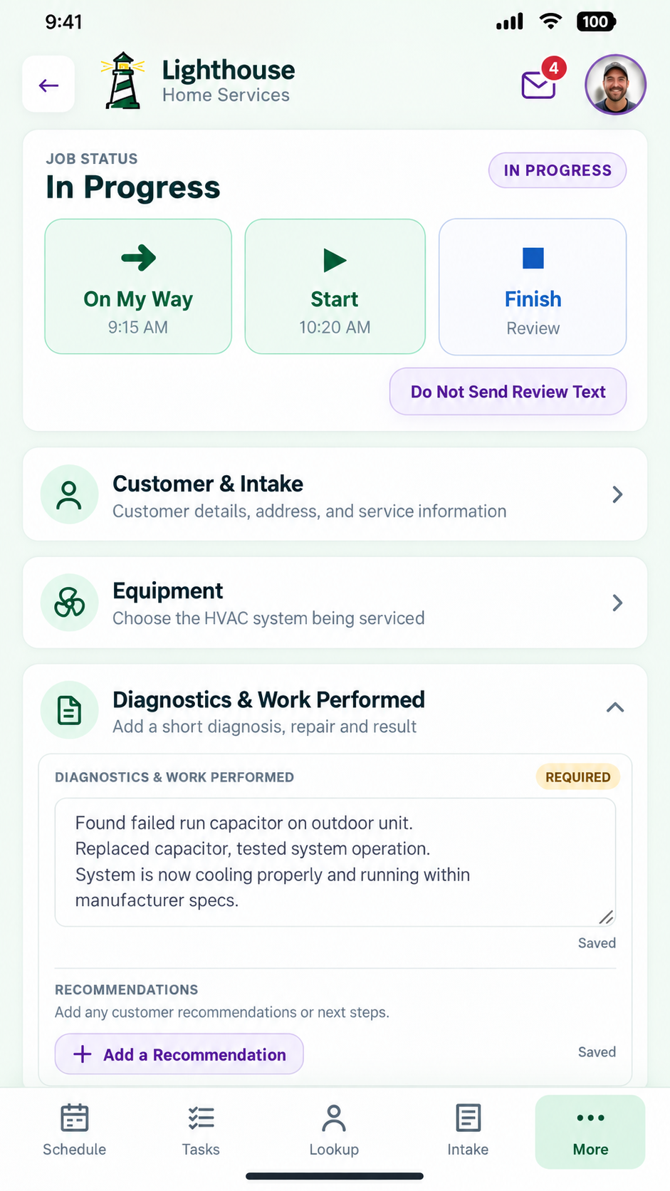 Field & Mobile Work mobile interface