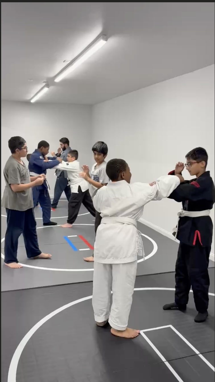 Youth Self-Defense & Jiu-Jitsu class in session at MACA Masjid