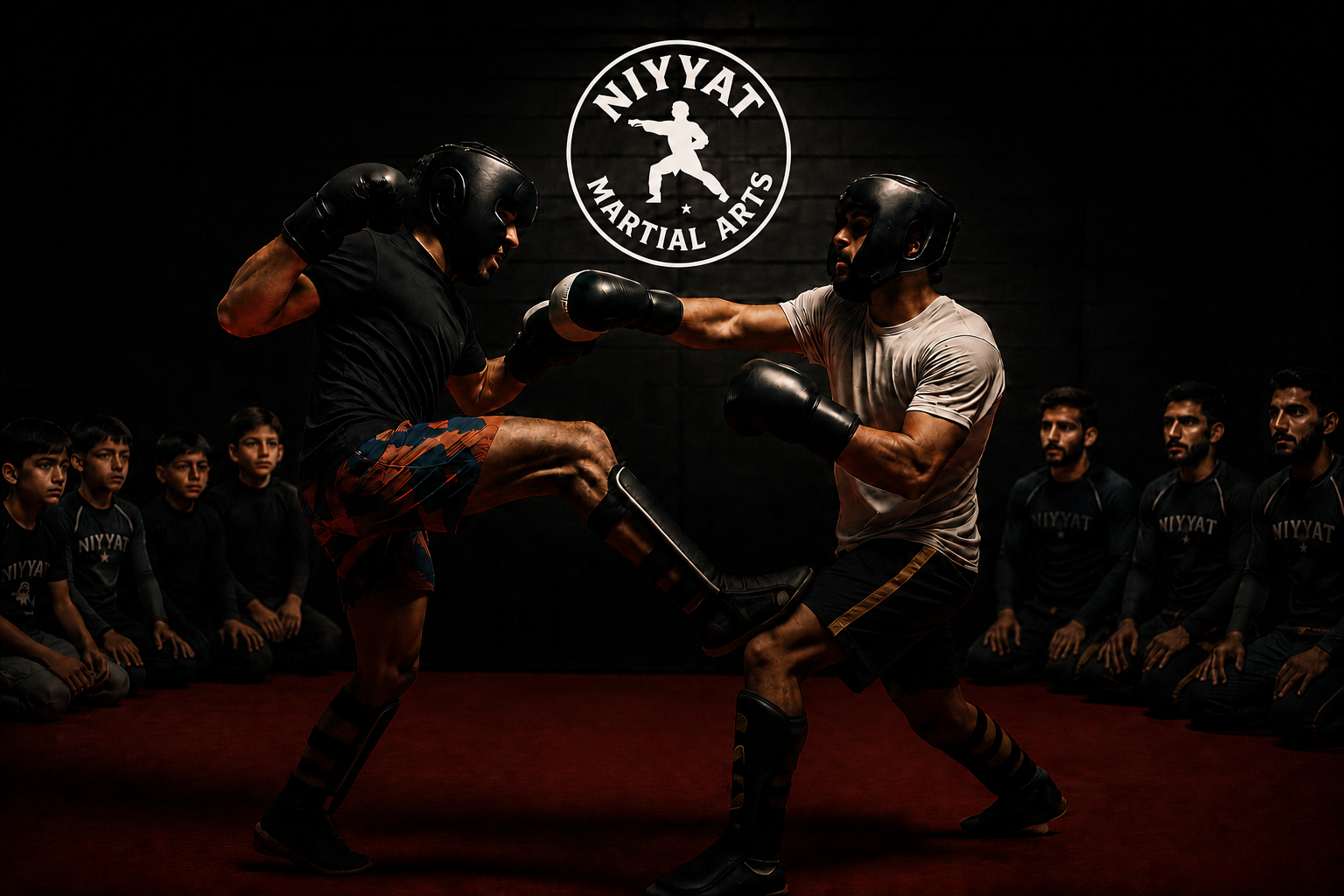 Niyyat Martial Arts students sparring on the training mat — Train With Purpose