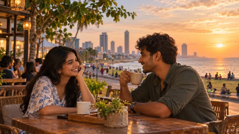 Couple having a conversation