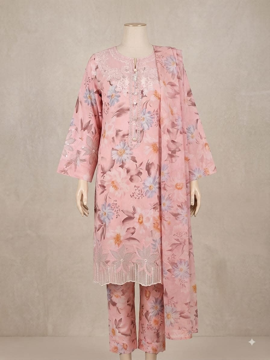 3 PC EMBROIDERY ARTICLE