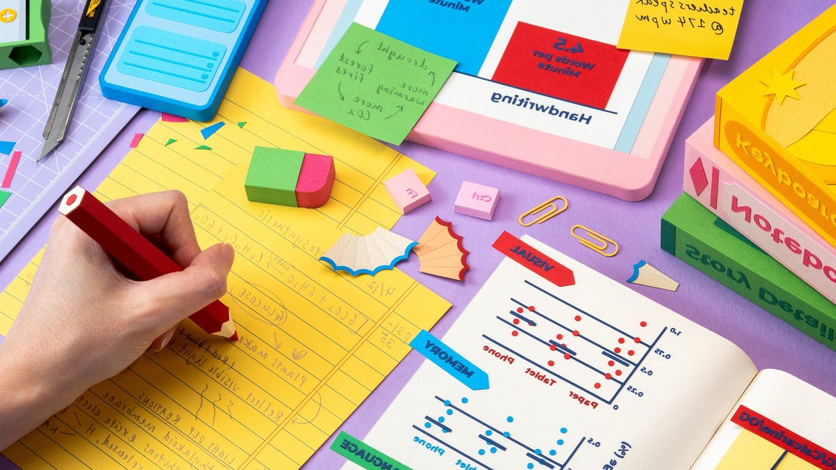 Six charts show why handwriting beats typing