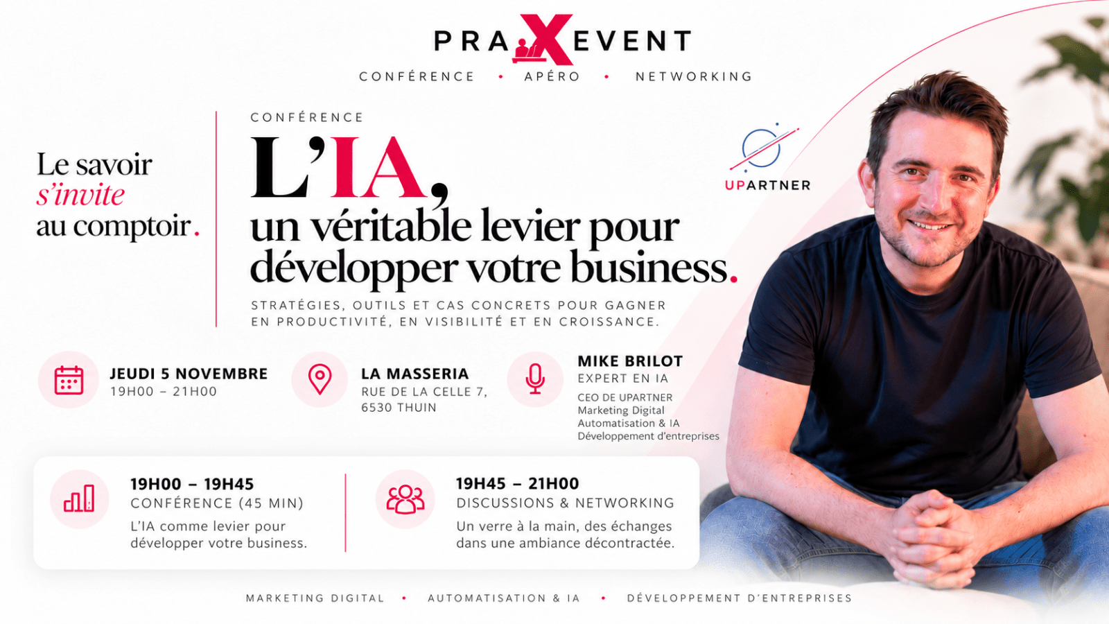 PraxEvent – L’IA va tout changer. Et vous ? | Avec Mike Brilot