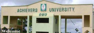 Achievers University Post-UTME Form for 2026/2027 session