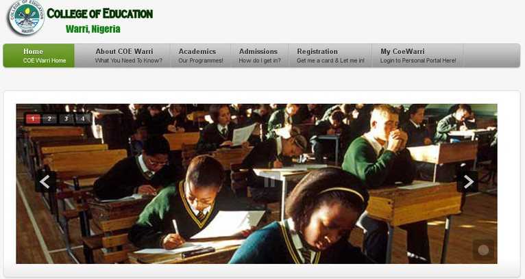 COEWarri NCE Admission Form Out – 2024/2025