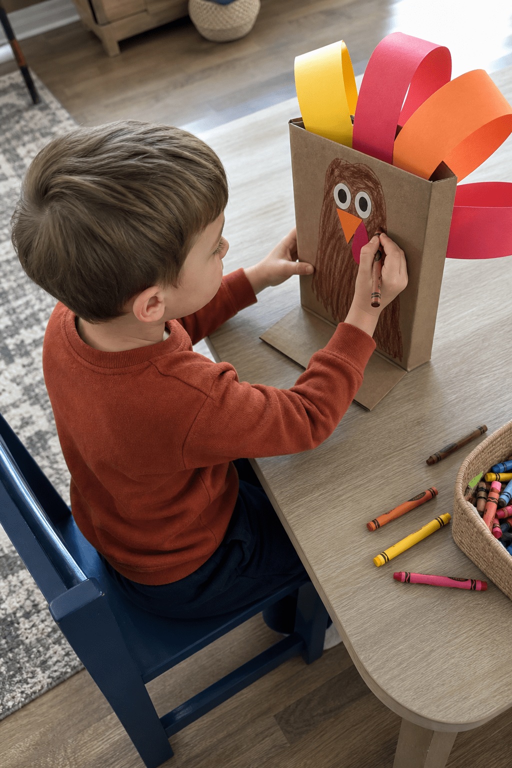 1. Cereal Box Turkey Stand