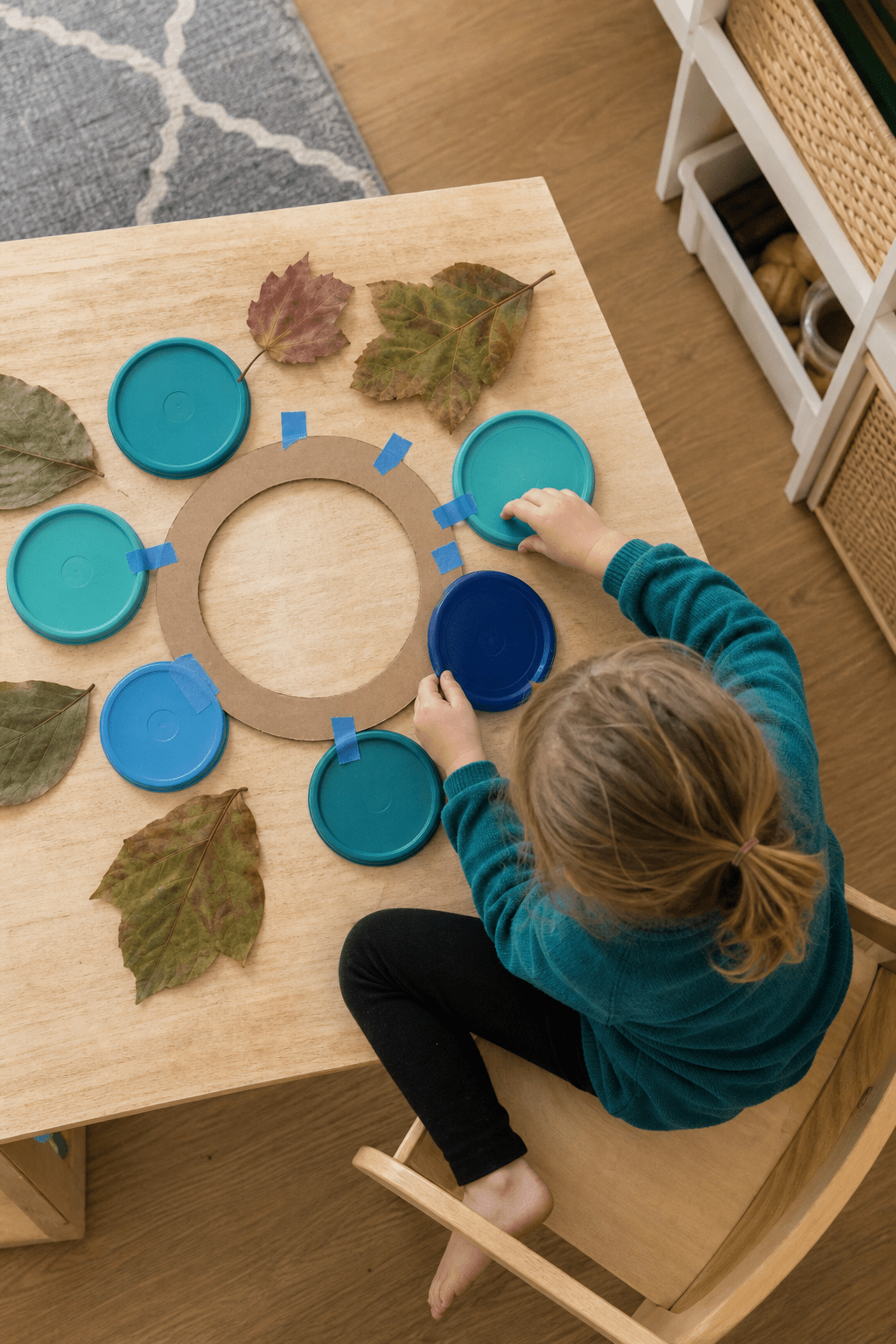 5. Plastic Lid Harvest Wreath