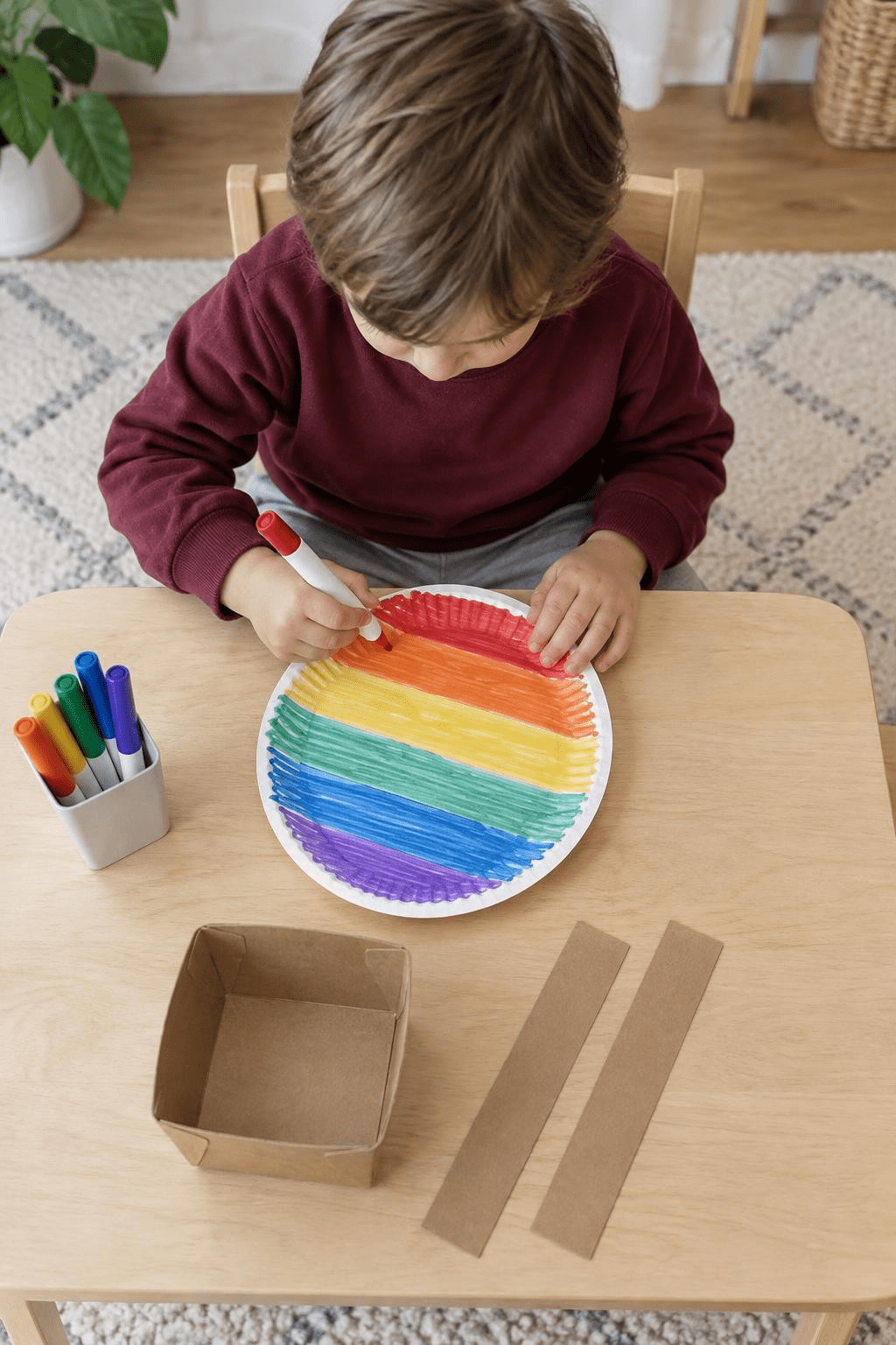 5. Paper Plate Hot Air Balloon