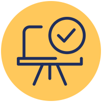 Curriculum icon showing structured course design