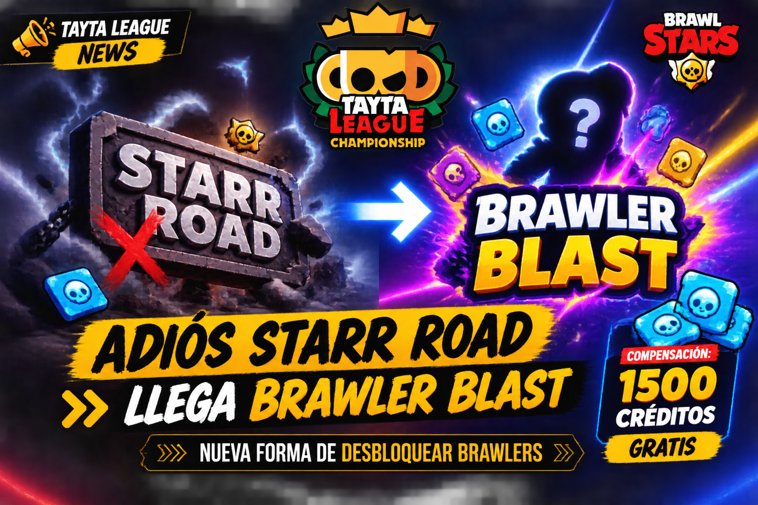 🚨 Brawl Stars elimina Starr Road y presenta "Brawler Blast": nueva forma de desbloquear Brawlers