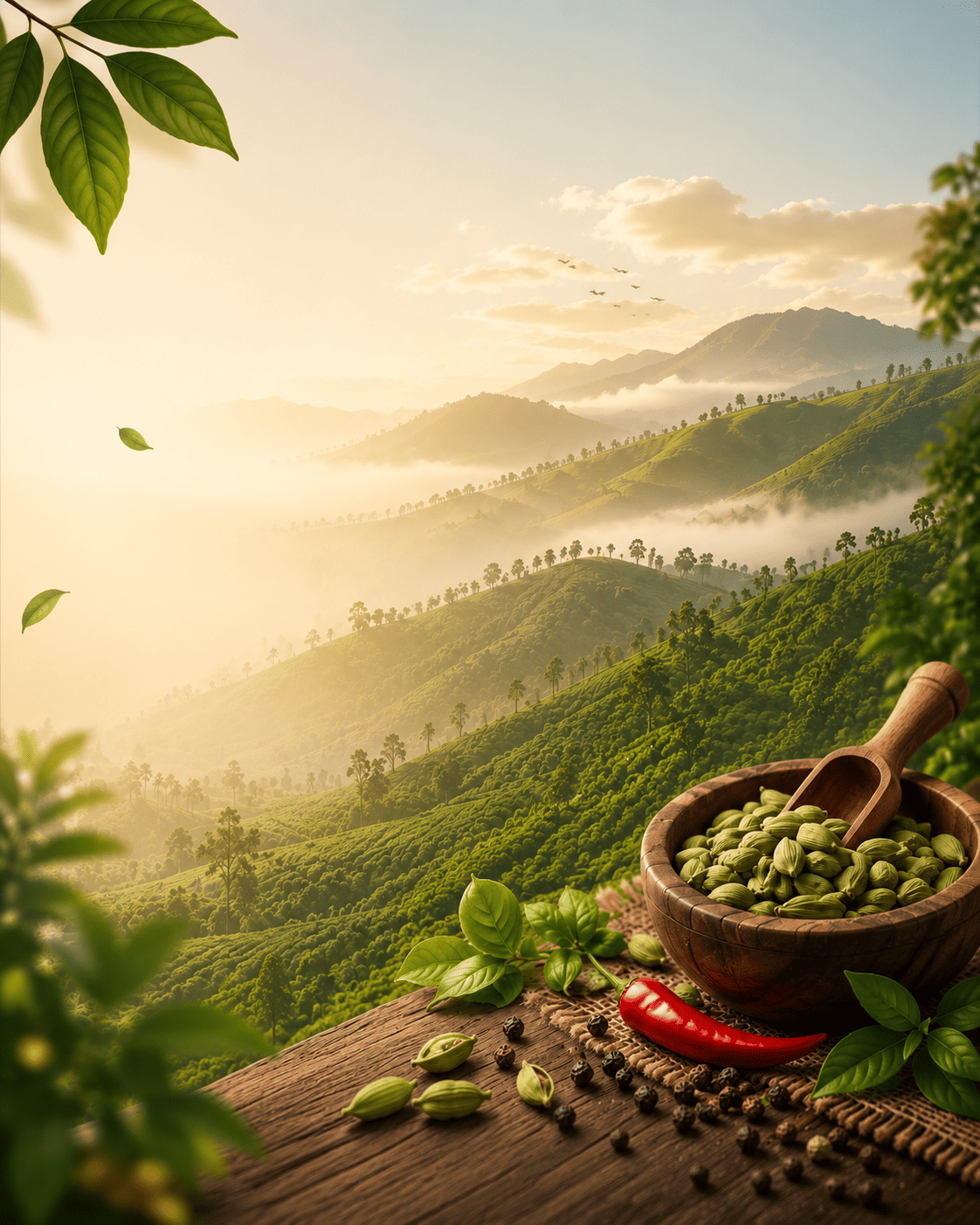 Premium Idukki green cardamom and Kerala spices exported worldwide