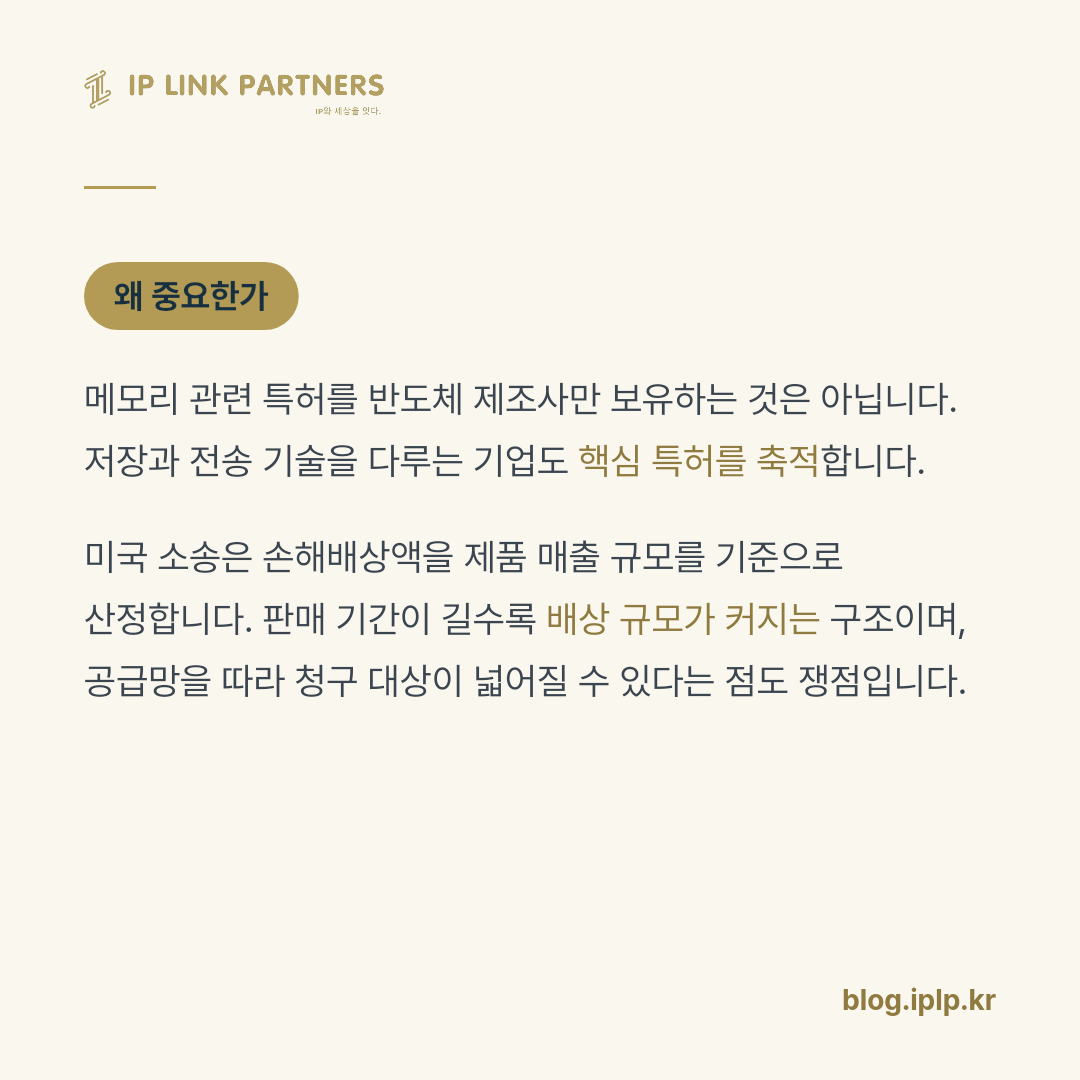 위성통신 기업이 메모리 특허로 승소했습니다.