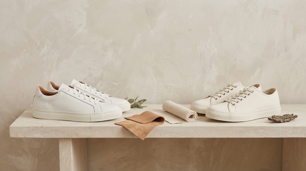 Zapatillas de piel vs zapatillas de lona: cuál elegir