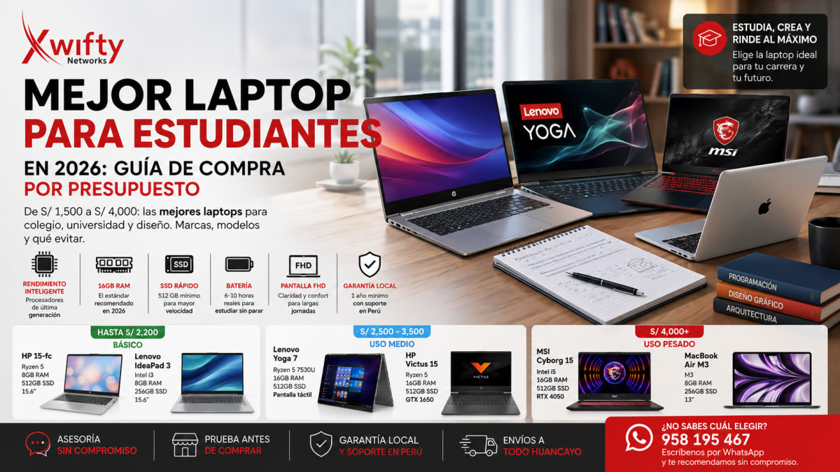 Mejor laptop para estudiantes en 2026: guía de compra por presupuesto