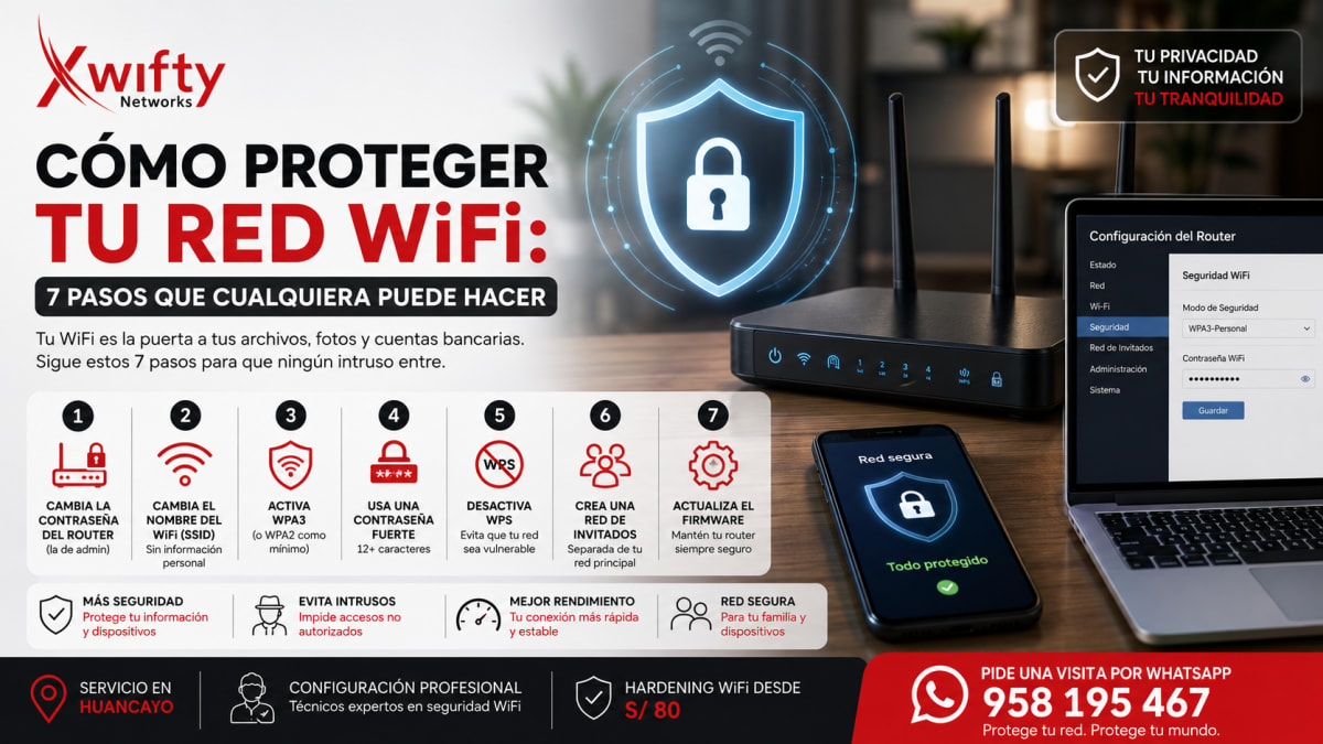 Cómo proteger tu red WiFi: 7 pasos que cualquiera puede hacer