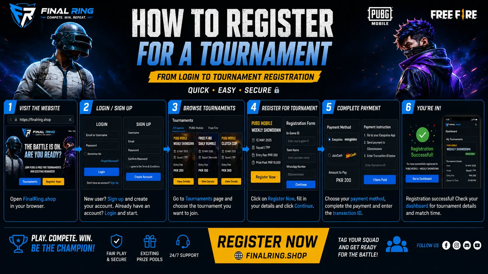 How to Register For A Tournament