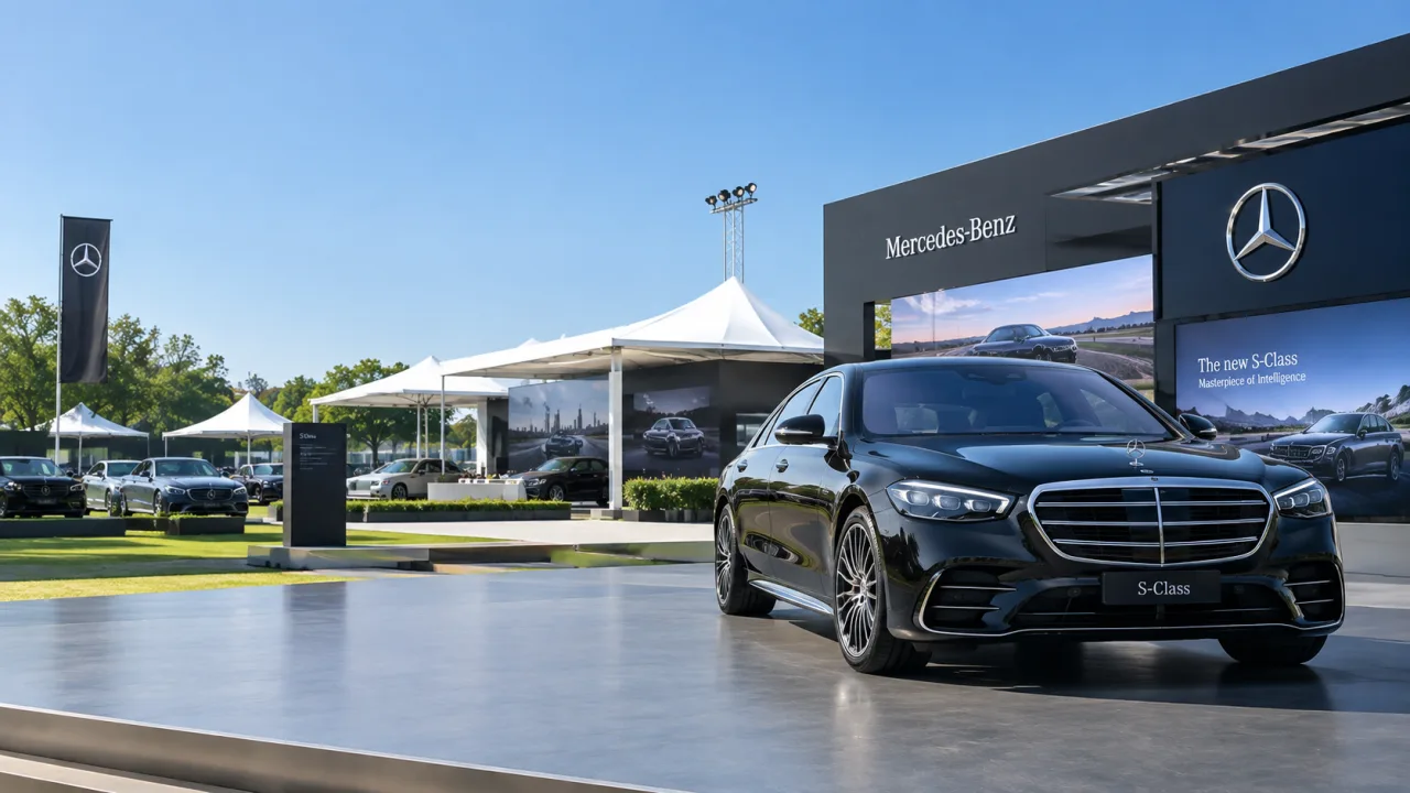 Mercedes-Benz S-Class Luxury Auto Exhibition Wallpaper | Executive Car
