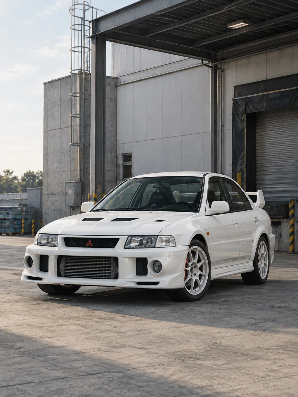 Mitsubishi Evo VI Wallpaper | White JDM Rally Car 4K