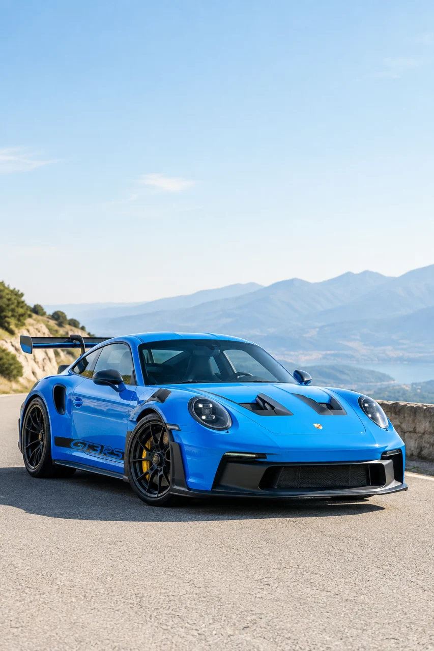 Porsche 911 GT3 RS Wallpaper | Blue Porsche 4K