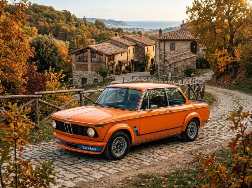 BMW 2002 Turbo Wallpaper | Classic Orange BMW 4K