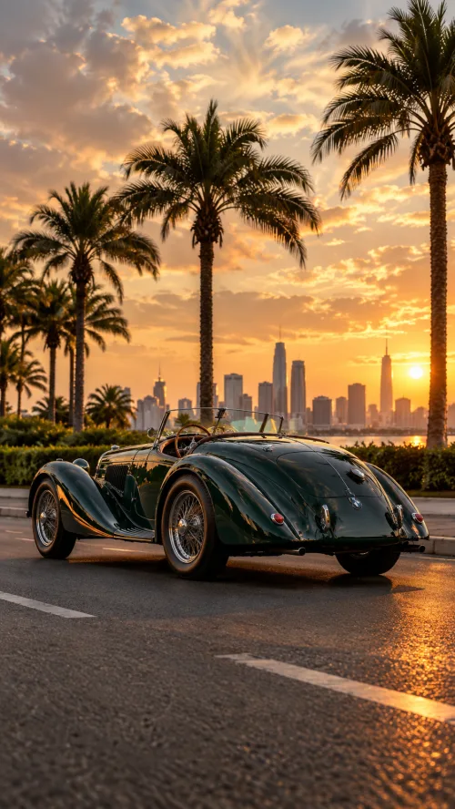 BMW 328 Roadster Classic Car Wallpaper | Golden Hour Drive