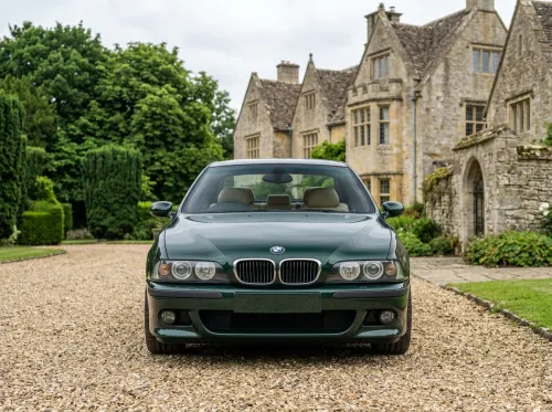 BMW E39 M5 Wallpaper | Green Classic BMW Sedan 4K