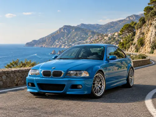 BMW E46 M3 Wallpaper | Blue Classic BMW M Car 4K