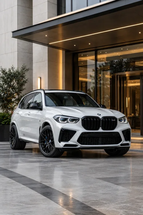 BMW X5 M Competition Wallpaper | White BMW Performance SUV 4K