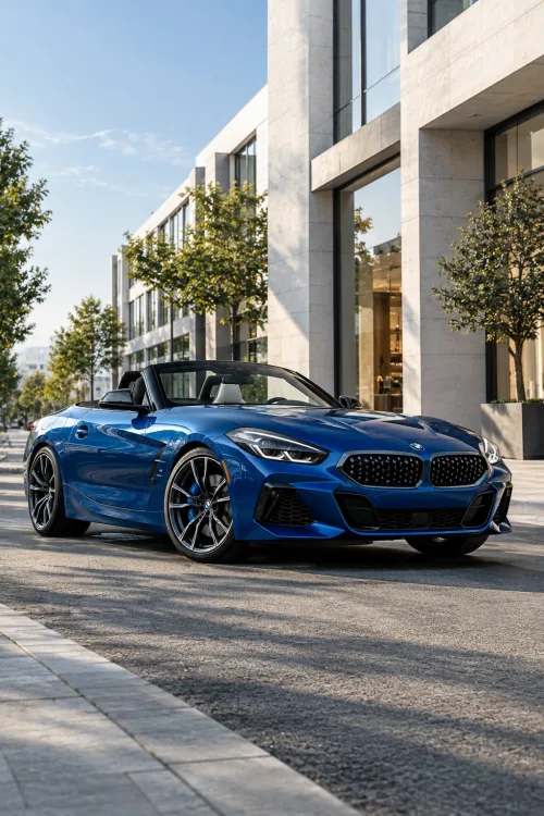 BMW Z4 M40i Wallpaper | Blue BMW Roadster 4K