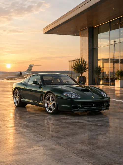 Ferrari 550 Maranello Wallpaper | Green Ferrari Luxury 4K iPad