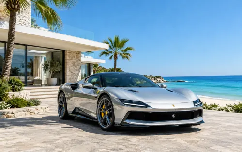 Ferrari 849 Testarossa Beachfront Villa | Luxury Car Wallpaper
