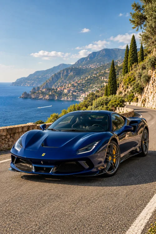 Ferrari F8 Tributo Wallpaper | Blue Ferrari Supercar 4K