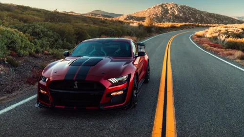 Red Ford Mustang Shelby GT500 | Cinematic Road Trip Car Aesthetic 🏎️🔥