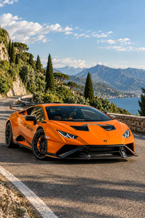 Lamborghini Huracán STO Wallpaper | Orange Performance Car 4K