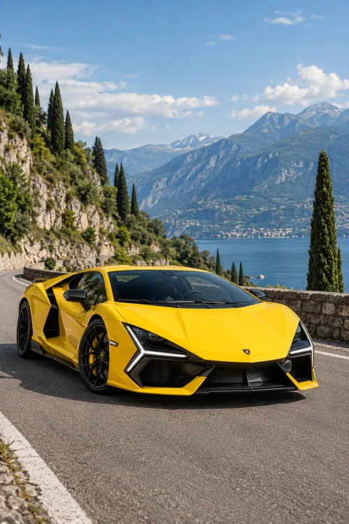 Lamborghini Revuelto Wallpaper | Yellow Lamborghini Supercar 4K