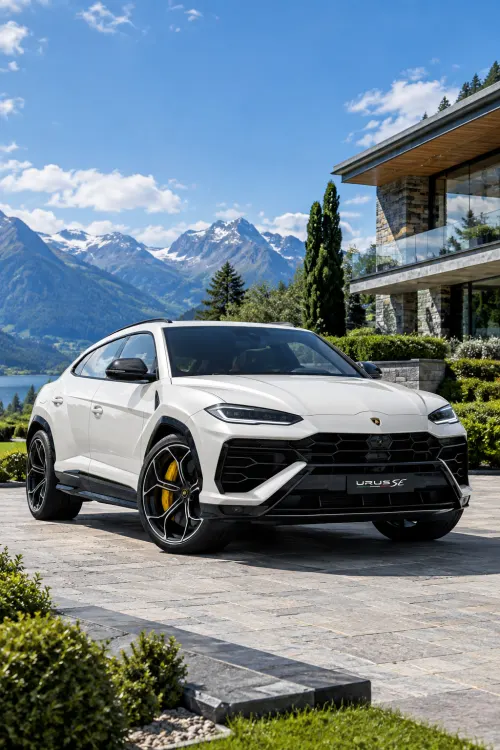 Lamborghini Urus SE Wallpaper | White Luxury SUV 4K