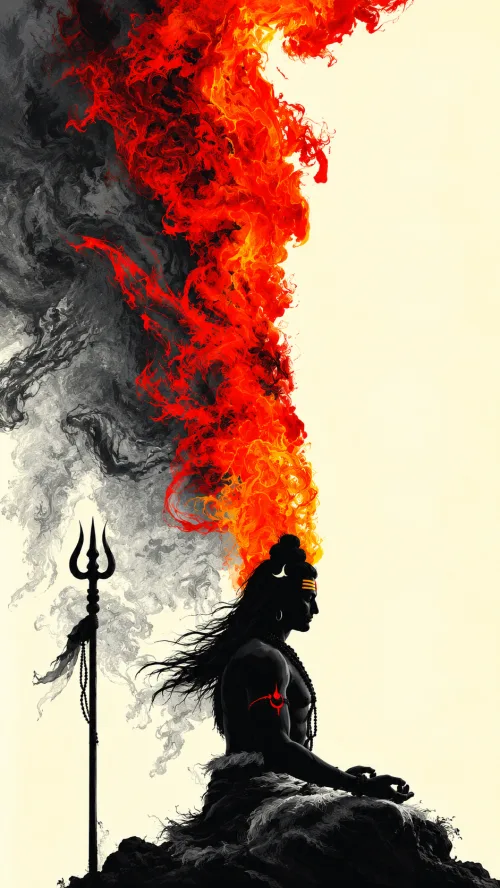 Lord Shiva Wallpaper 🔥🔱 | Mahadev Fire & Meditation Aesthetic