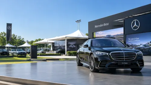 Mercedes-Benz S-Class Luxury Auto Exhibition Wallpaper | Executive Car