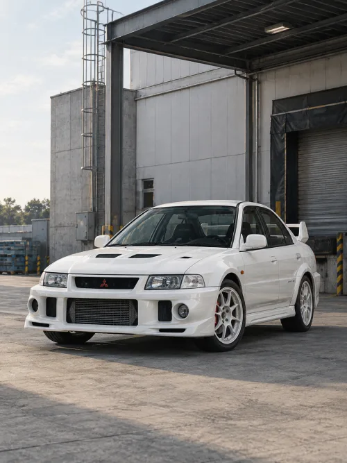 Mitsubishi Evo VI Wallpaper | White JDM Rally Car 4K