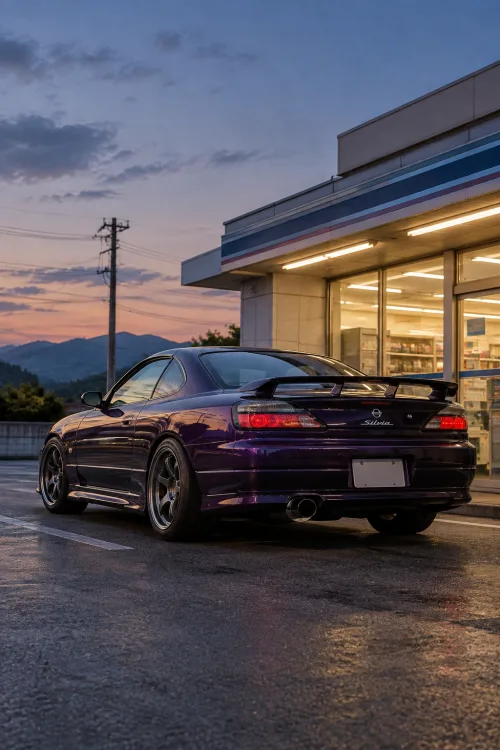 Nissan Silvia S15 Wallpaper | Midnight Purple JDM 4K