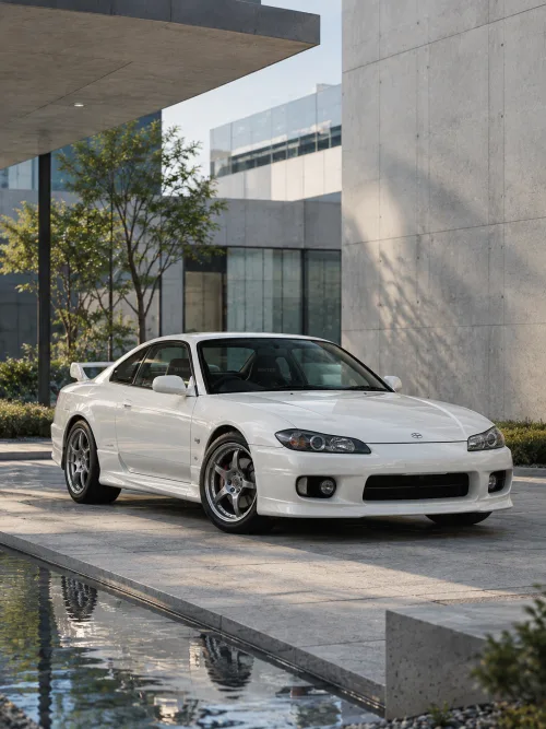 Nissan Silvia S15 Wallpaper | Pearl White JDM 4K iPad