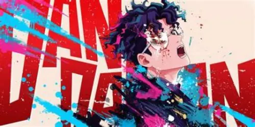 Okarun: Neon Splatter Pop Art (Dandadan)